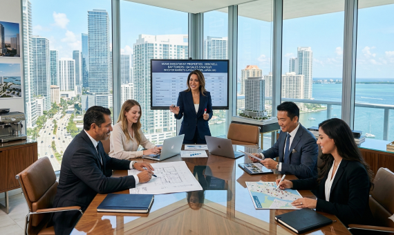 realtors planificando ventas propiedades de inversion en florida